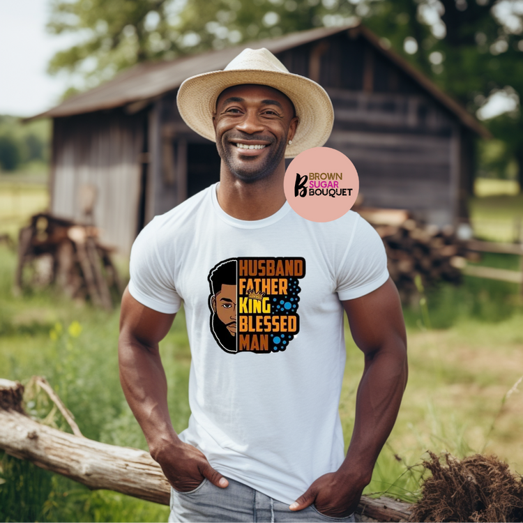 Husband Father King Blessed T-Shirt