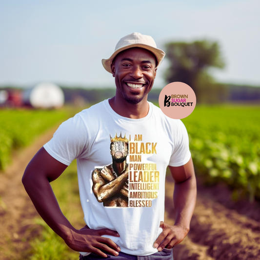 Black Man Powerful Leader Intelligent - Man Appreciation T-Shirt
