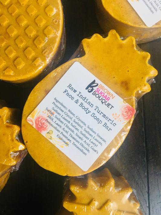 Pineapple Shaped Indian Turmeric Shea Butter Face Soap